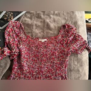 Like new red floral American eagle dress